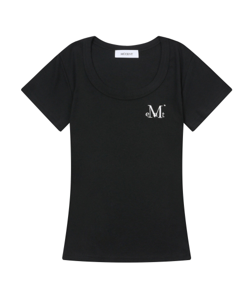 MUCENT(ムセント)の「フェリングミディラウンドネック半袖ティー(6色)(Tシャツ/カットソー・レディース・ブラック/ピンク/ベージュ/グレー/チャコール/ホワイト・FREE)」の18枚目の写真