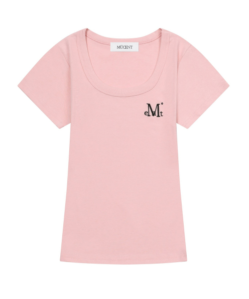 MUCENT(ムセント)の「フェリングミディラウンドネック半袖ティー(6色)(Tシャツ/カットソー・レディース・ブラック/ピンク/ベージュ/グレー/チャコール/ホワイト・FREE)」の22枚目の写真
