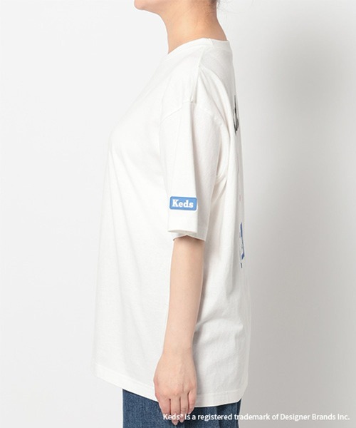 studio CLIP(スタディオクリップ)の「【Keds】ロゴピグメントTシャツ(Tシャツ/カットソー・レディース・グレー/ホワイト/ブラウン・FREE)」の9枚目の写真
