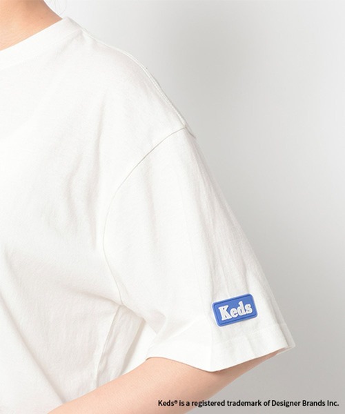 studio CLIP(スタディオクリップ)の「【Keds】ロゴピグメントTシャツ(Tシャツ/カットソー・レディース・グレー/ホワイト/ブラウン・FREE)」の13枚目の写真