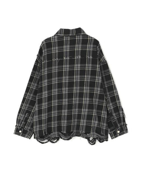 DANKE SCHON(ダンケシェーン)の「【WEB&DEPOT限定】DankeSchon/ダンケシェーン/FLANNEL DAMAGE SHIRTS(シャツ/ブラウス・レディース・ブラック/ベージュ/グレー/レッド・L/M)」の12枚目の写真