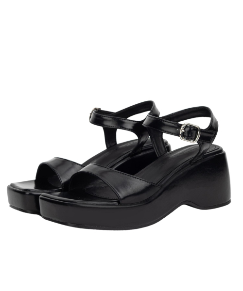 DIFFERSHOE（ディファーシュー）の「レビアサンダル7CM[ブラック]（サンダル・レディース・ブラック・23cm/23.5cm/24cm/24.5cm/25cm/22.5cm）」の2枚目の写真