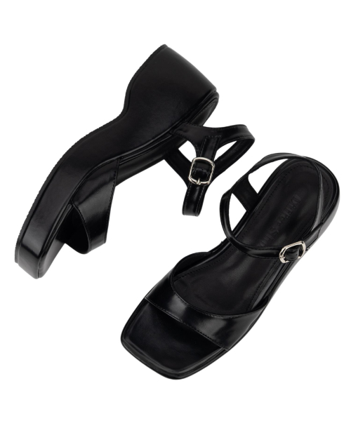 DIFFERSHOE（ディファーシュー）の「レビアサンダル7CM[ブラック]（サンダル・レディース・ブラック・23cm/23.5cm/24cm/24.5cm/25cm/22.5cm）」の4枚目の写真