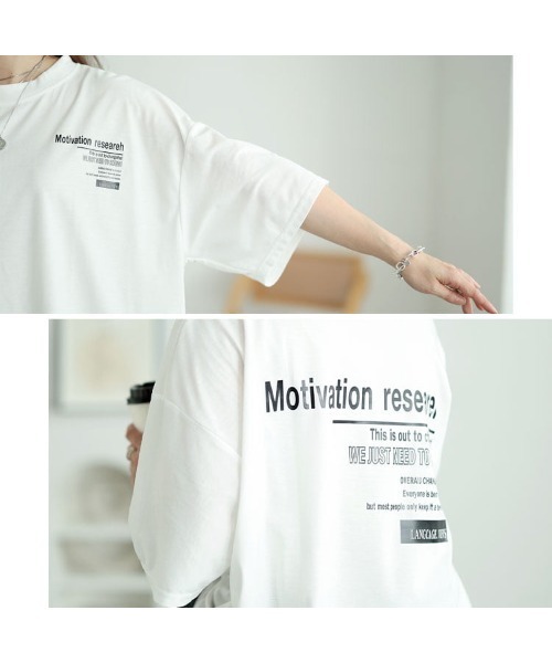 GOLDJAPAN(ゴールドジャパン)の「バックロゴオーバーサイズTシャツ【大きいサイズ対応】(シャツ/ブラウス・レディース・ホワイト/ブルー・LL/3L/4L)」の7枚目の写真