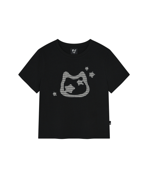 LMR（エルエムアール）の「キャットシンボルアプリケ半袖TシャツBLACK（Tシャツ/カットソー・レディース・ブラック・MEDIUM/SMALL）」の6枚目の写真