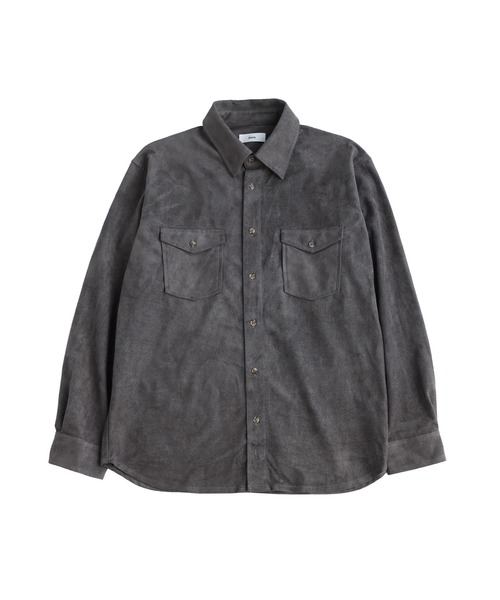 Bleme(ブレム)の「ドレープ スエードライクシャツ(シャツ/ブラウス・メンズ・チャコールグレー/ブラウン・XL/L/M/S)」の22枚目の写真