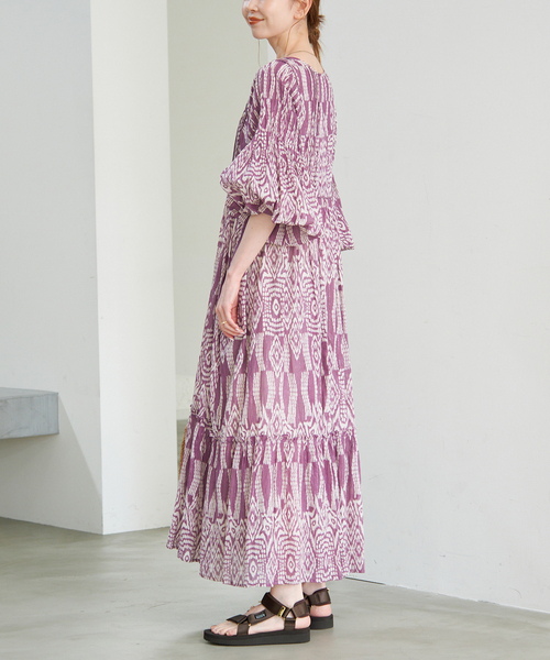 SLOBE IENA(スローブイエナ)の「《追加》India Ikat ワンピース(ワンピース・レディース・ラベンダー・FREE)」の17枚目の写真