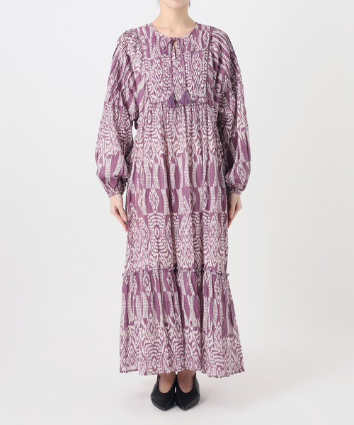 SLOBE IENA(スローブイエナ)の「《追加》India Ikat ワンピース(ワンピース・レディース・ラベンダー・FREE)」の10枚目の写真