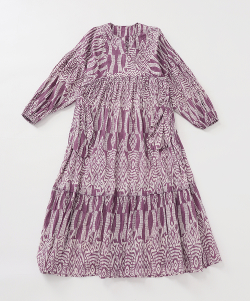 SLOBE IENA(スローブイエナ)の「《追加》India Ikat ワンピース(ワンピース・レディース・ラベンダー・FREE)」の6枚目の写真