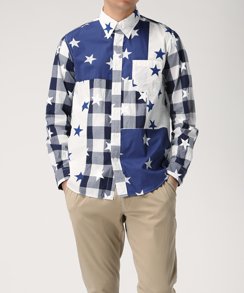 15SS SOPH STAR MIX B.D SHIRT スター ボーダー シャツ FCRB 216
