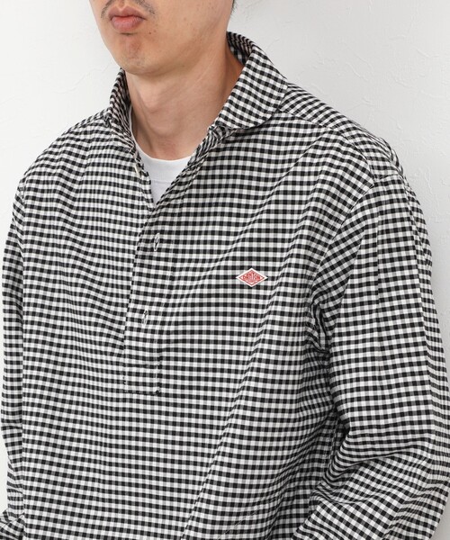 DANTON（ダントン）の「【DANTON/ダントン】ROUND COLLAR P/O SHIRT（DT-B0282 OXP）（シャツ/ブラウス・メンズ・ブラック系その他/ベージュ系その他・38/40/42/44）」の2枚目の写真