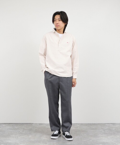DANTON（ダントン）の「【DANTON/ダントン】ROUND COLLAR P/O SHIRT（DT-B0282 OXP）（シャツ/ブラウス・メンズ・ブラック系その他/ベージュ系その他・38/40/42/44）」の11枚目の写真
