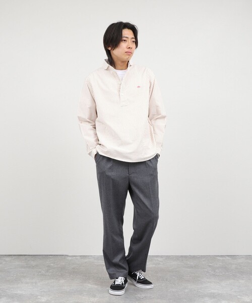 DANTON（ダントン）の「【DANTON/ダントン】ROUND COLLAR P/O SHIRT（DT-B0282 OXP）（シャツ/ブラウス・メンズ・ブラック系その他/ベージュ系その他・38/40/42/44）」の12枚目の写真