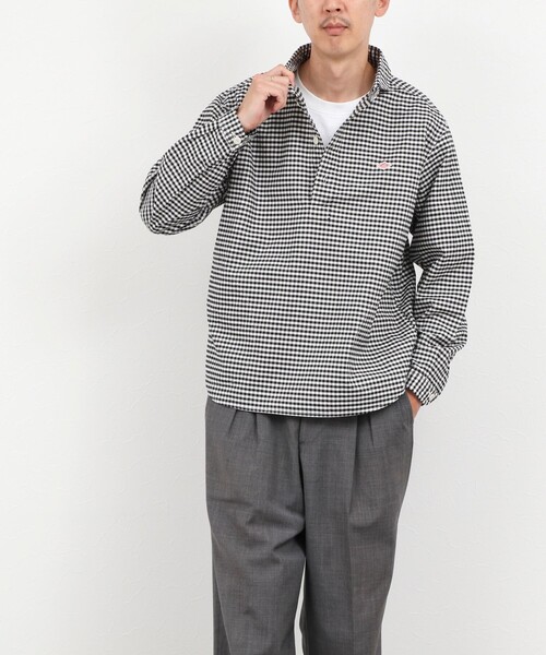 DANTON（ダントン）の「【DANTON/ダントン】ROUND COLLAR P/O SHIRT（DT-B0282 OXP）（シャツ/ブラウス・メンズ・ブラック系その他/ベージュ系その他・38/40/42/44）」の17枚目の写真