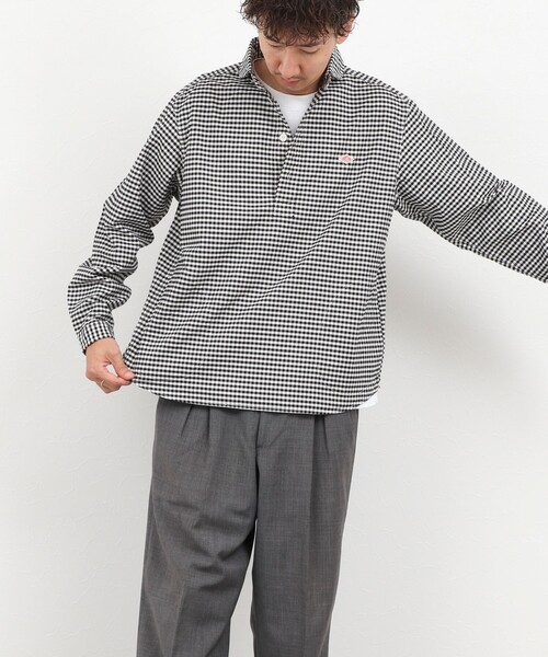DANTON（ダントン）の「【DANTON/ダントン】ROUND COLLAR P/O SHIRT（DT-B0282 OXP）（シャツ/ブラウス・メンズ・ブラック系その他/ベージュ系その他・38/40/42/44）」の18枚目の写真