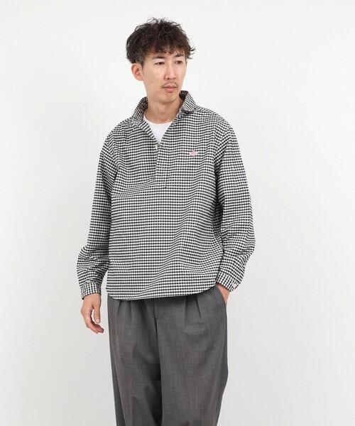 DANTON（ダントン）の「【DANTON/ダントン】ROUND COLLAR P/O SHIRT（DT-B0282 OXP）（シャツ/ブラウス・メンズ・ブラック系その他/ベージュ系その他・38/40/42/44）」の20枚目の写真