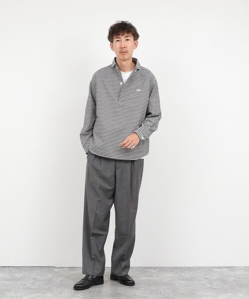 DANTON（ダントン）の「【DANTON/ダントン】ROUND COLLAR P/O SHIRT（DT-B0282 OXP）（シャツ/ブラウス・メンズ・ブラック系その他/ベージュ系その他・38/40/42/44）」の21枚目の写真