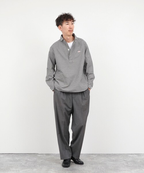 DANTON（ダントン）の「【DANTON/ダントン】ROUND COLLAR P/O SHIRT（DT-B0282 OXP）（シャツ/ブラウス・メンズ・ブラック系その他/ベージュ系その他・38/40/42/44）」の22枚目の写真