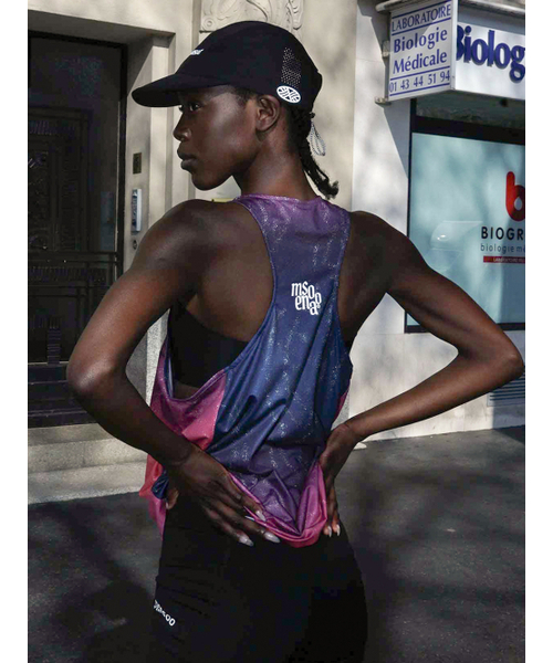 MENASOO（ミナス）の「Unisex Pace Trace Singlet_Purple（Tシャツ/カットソー・レディース・パープル・L/S）」の3枚目の写真
