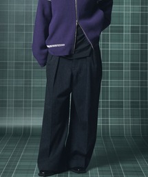 《UNISEX》グランジネッププライムワイドツータックスラックス/Grunge Nep Prime-Wide Two-tuck Slacks【MAISON SPECIAL/メゾンスペシャル】■セットアップ対応■