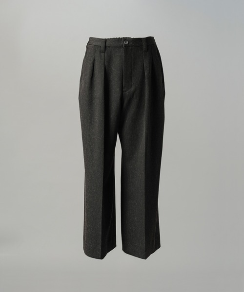 MAISON SPECIAL(メゾンスペシャル)の「《UNISEX》グランジネッププライムワイドツータックスラックス/Grunge Nep Prime-Wide Two-tuck Slacks【MAISON SPECIAL/メゾンスペシャル】■セットアップ対応■(スラックス・メンズ・ブラック/ダークネイビー・0/2/1)」の10枚目の写真
