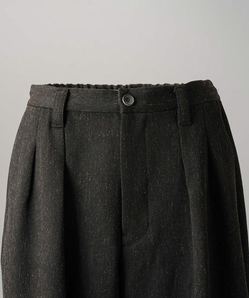 MAISON SPECIAL(メゾンスペシャル)の「《UNISEX》グランジネッププライムワイドツータックスラックス/Grunge Nep Prime-Wide Two-tuck Slacks【MAISON SPECIAL/メゾンスペシャル】■セットアップ対応■(スラックス・メンズ・ブラック/ダークネイビー・0/2/1)」の13枚目の写真