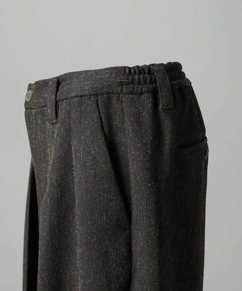 MAISON SPECIAL(メゾンスペシャル)の「《UNISEX》グランジネッププライムワイドツータックスラックス/Grunge Nep Prime-Wide Two-tuck Slacks【MAISON SPECIAL/メゾンスペシャル】■セットアップ対応■(スラックス・メンズ・ブラック/ダークネイビー・0/2/1)」の14枚目の写真