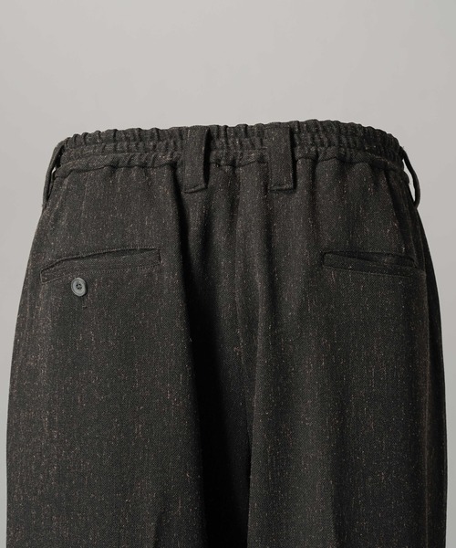 MAISON SPECIAL(メゾンスペシャル)の「《UNISEX》グランジネッププライムワイドツータックスラックス/Grunge Nep Prime-Wide Two-tuck Slacks【MAISON SPECIAL/メゾンスペシャル】■セットアップ対応■(スラックス・メンズ・ブラック/ダークネイビー・0/2/1)」の3枚目の写真