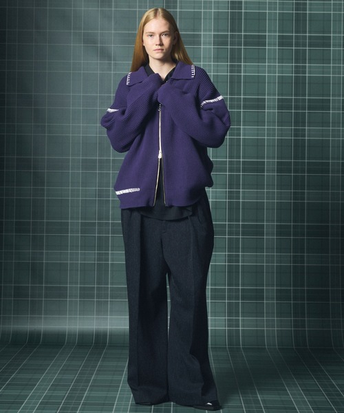 MAISON SPECIAL(メゾンスペシャル)の「《UNISEX》グランジネッププライムワイドツータックスラックス/Grunge Nep Prime-Wide Two-tuck Slacks【MAISON SPECIAL/メゾンスペシャル】■セットアップ対応■(スラックス・メンズ・ブラック/ダークネイビー・0/2/1)」の17枚目の写真