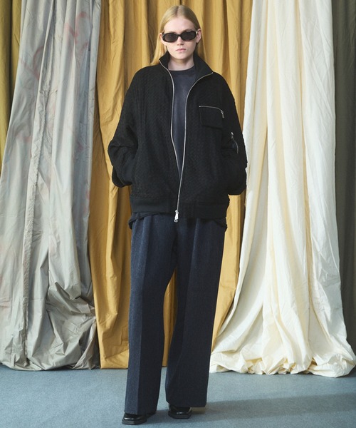 MAISON SPECIAL(メゾンスペシャル)の「《UNISEX》グランジネッププライムワイドツータックスラックス/Grunge Nep Prime-Wide Two-tuck Slacks【MAISON SPECIAL/メゾンスペシャル】■セットアップ対応■(スラックス・メンズ・ブラック/ダークネイビー・0/2/1)」の19枚目の写真