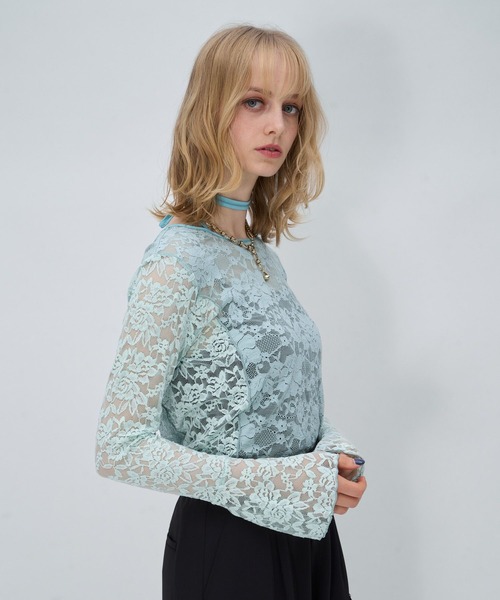 HARE(ハレ)の「【OCCASION】2wayレースカット(HARE)(Tシャツ/カットソー・レディース・ホワイト/ブラック/グリーン・FREE)」の1枚目の写真
