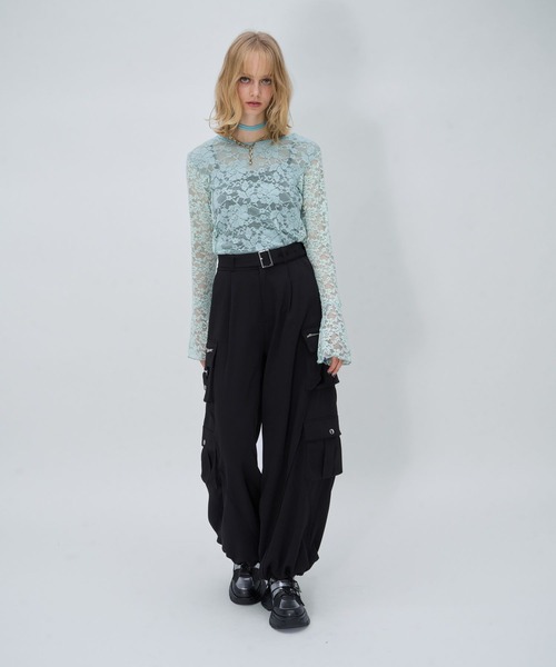 HARE(ハレ)の「【OCCASION】2wayレースカット(HARE)(Tシャツ/カットソー・レディース・ホワイト/ブラック/グリーン・FREE)」の13枚目の写真