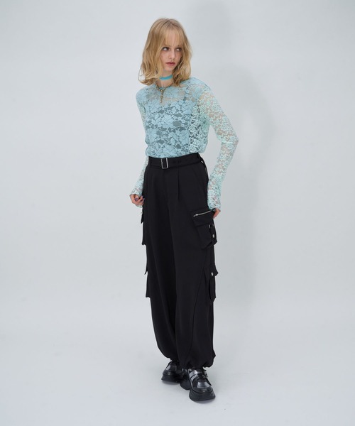 HARE(ハレ)の「【OCCASION】2wayレースカット(HARE)(Tシャツ/カットソー・レディース・ホワイト/ブラック/グリーン・FREE)」の14枚目の写真