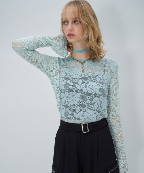 HARE(ハレ)の「【OCCASION】2wayレースカット(HARE)(Tシャツ/カットソー・レディース・ホワイト/ブラック/グリーン・FREE)」の22枚目の写真