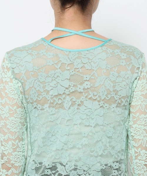 HARE(ハレ)の「【OCCASION】2wayレースカット(HARE)(Tシャツ/カットソー・レディース・ホワイト/ブラック/グリーン・FREE)」の5枚目の写真