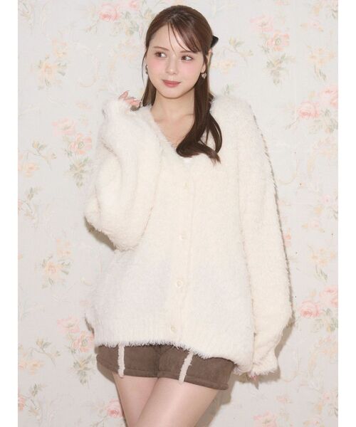 CALNAMUR(カルナムール)の「ふわふわミドルカーディガン(カーディガン/ボレロ・レディース・イエロー/ブルー/ピンク・FREE)」の7枚目の写真