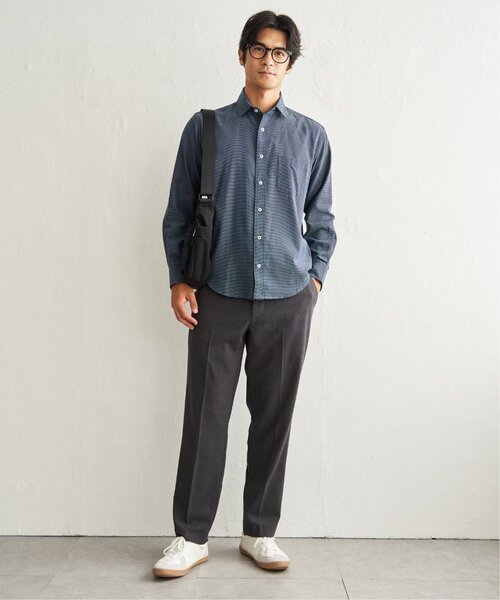 IKKA LOUNGE(イッカラウンジ)の「デニムライクスイスカラーシャツ【MonoMax × 小泉孝太郎】(シャツ/ブラウス・メンズ・ブルー/チャコール/グレー/ホワイト・S/M/XL/L)」の12枚目の写真