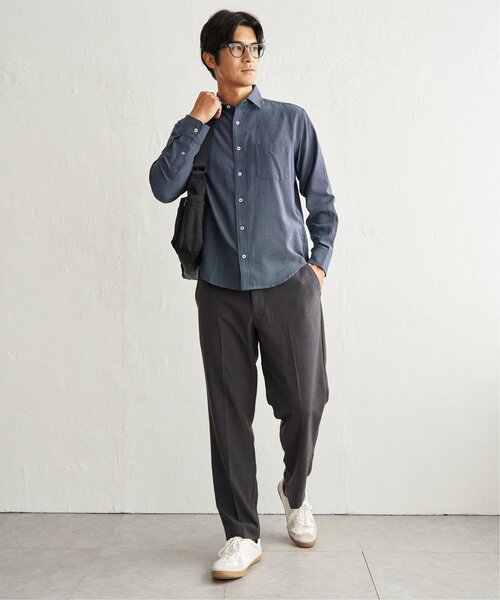 IKKA LOUNGE(イッカラウンジ)の「デニムライクスイスカラーシャツ【MonoMax × 小泉孝太郎】(シャツ/ブラウス・メンズ・ブルー/チャコール/グレー/ホワイト・S/M/XL/L)」の13枚目の写真