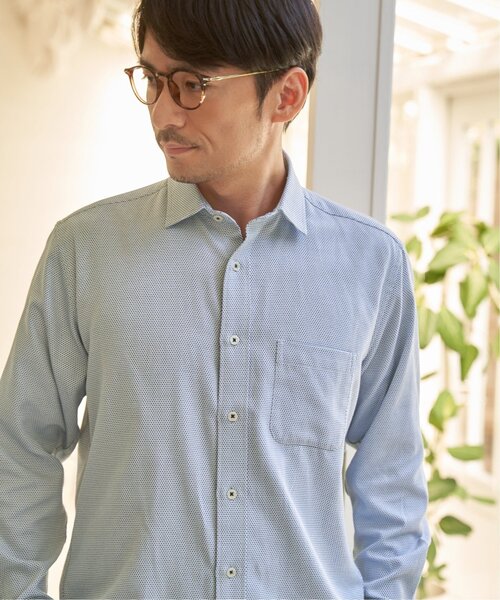 IKKA LOUNGE(イッカラウンジ)の「デニムライクスイスカラーシャツ【MonoMax × 小泉孝太郎】(シャツ/ブラウス・メンズ・ブルー/チャコール/グレー/ホワイト・S/M/XL/L)」の15枚目の写真