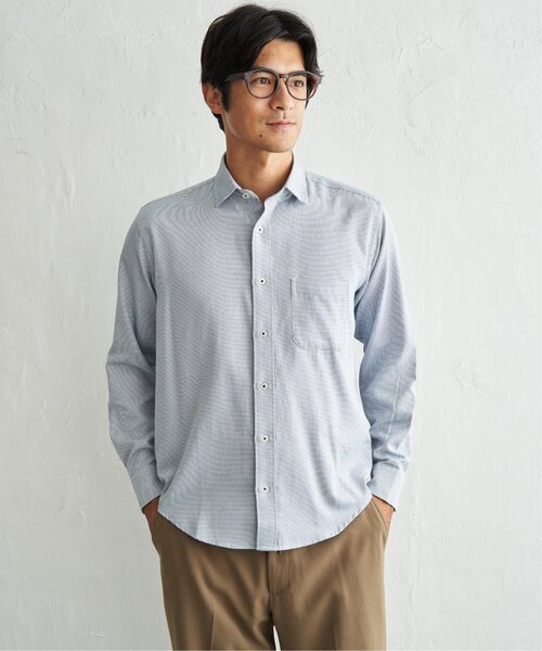IKKA LOUNGE(イッカラウンジ)の「デニムライクスイスカラーシャツ【MonoMax × 小泉孝太郎】(シャツ/ブラウス・メンズ・ブルー/チャコール/グレー/ホワイト・S/M/XL/L)」の19枚目の写真
