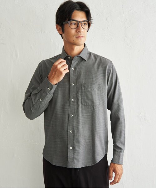 IKKA LOUNGE(イッカラウンジ)の「デニムライクスイスカラーシャツ【MonoMax × 小泉孝太郎】(シャツ/ブラウス・メンズ・ブルー/チャコール/グレー/ホワイト・S/M/XL/L)」の21枚目の写真
