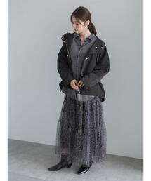 レオパード柄チュールスカート