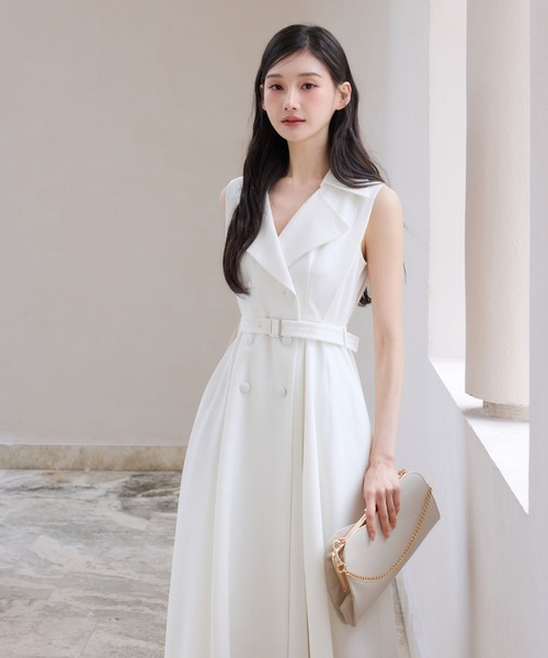 polaura(ポローラ)の「グレーストレンチドレスワンピース(ワンピース・レディース・グレー/ベージュ/オフホワイト/ブラウン・M/S)」の8枚目の写真