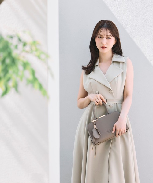 polaura(ポローラ)の「グレーストレンチドレスワンピース(ワンピース・レディース・グレー/ベージュ/オフホワイト/ブラウン・M/S)」の15枚目の写真