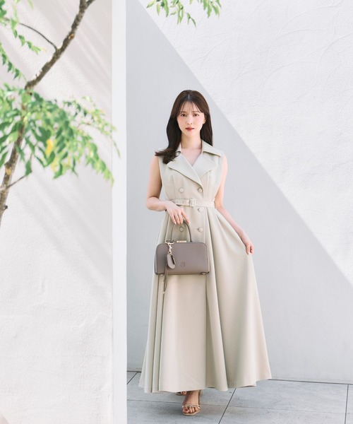 polaura(ポローラ)の「グレーストレンチドレスワンピース(ワンピース・レディース・グレー/ベージュ/オフホワイト/ブラウン・M/S)」の16枚目の写真