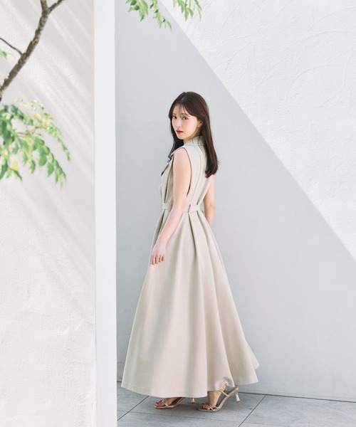 polaura(ポローラ)の「グレーストレンチドレスワンピース(ワンピース・レディース・グレー/ベージュ/オフホワイト/ブラウン・M/S)」の17枚目の写真