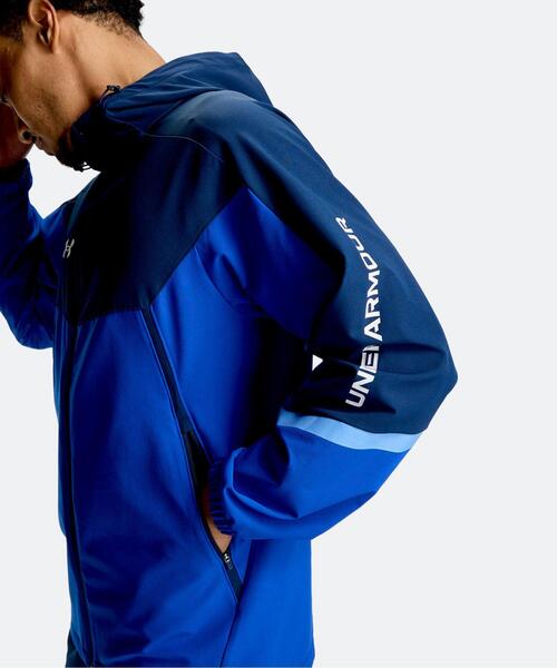 UNDER ARMOUR（アンダーアーマー）の「UAブラッシュドウーブン ジャケット（トレーニング/メンズ）（その他アウター・メンズ・ネイビー・2XL/XL/S/3XL/L/M）」の6枚目の写真