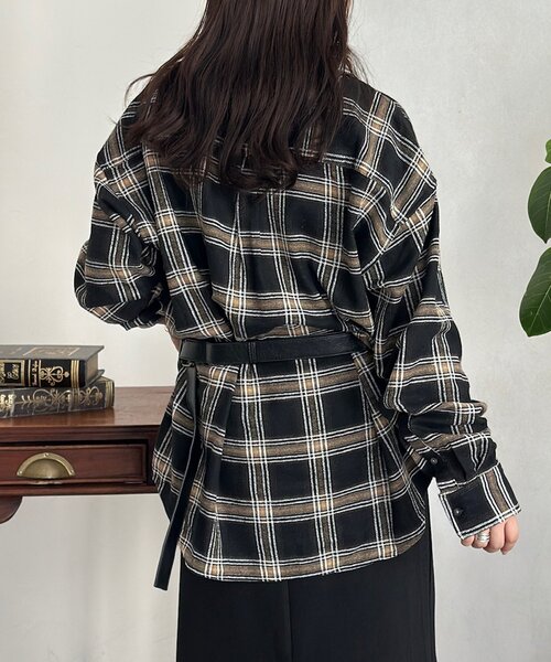 U.S. POLO ASSN.（ユーエスポロアッスン）の「モールチェックシャツ（シャツ/ブラウス・メンズ・ベージュ/ブルー/ブラック/ネイビー・MEDIUM/LARGE）」の13枚目の写真