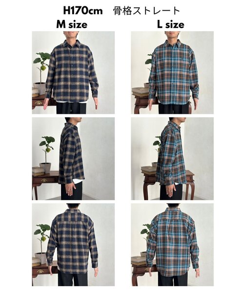 U.S. POLO ASSN.（ユーエスポロアッスン）の「モールチェックシャツ（シャツ/ブラウス・メンズ・ベージュ/ブルー/ブラック/ネイビー・MEDIUM/LARGE）」の5枚目の写真