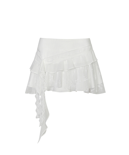 PAIN OR PLEASURE(ペインオアプレジャー)の「SWAN SKIRT white(スカート・レディース・その他・SMALL/MEDIUM)」の1枚目の写真